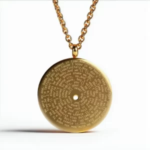 mariah carey always be my baby gold spiral engraved lyric pendant full song lyrics record style keepsake unique music lover gift songpendants